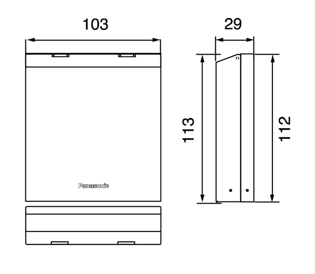 Mặt Vuông có nắp che mưa Wide Series WBG8981-P Panasonic